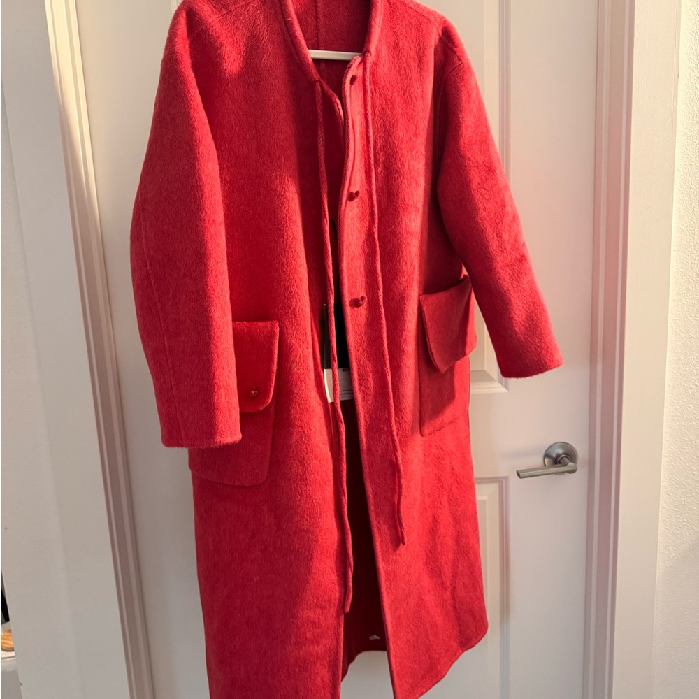 Vibrant Red Long Coat